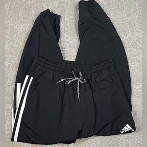 Adidas Windbreaker Track barrel Waist Tie Pant Women Size Medium
